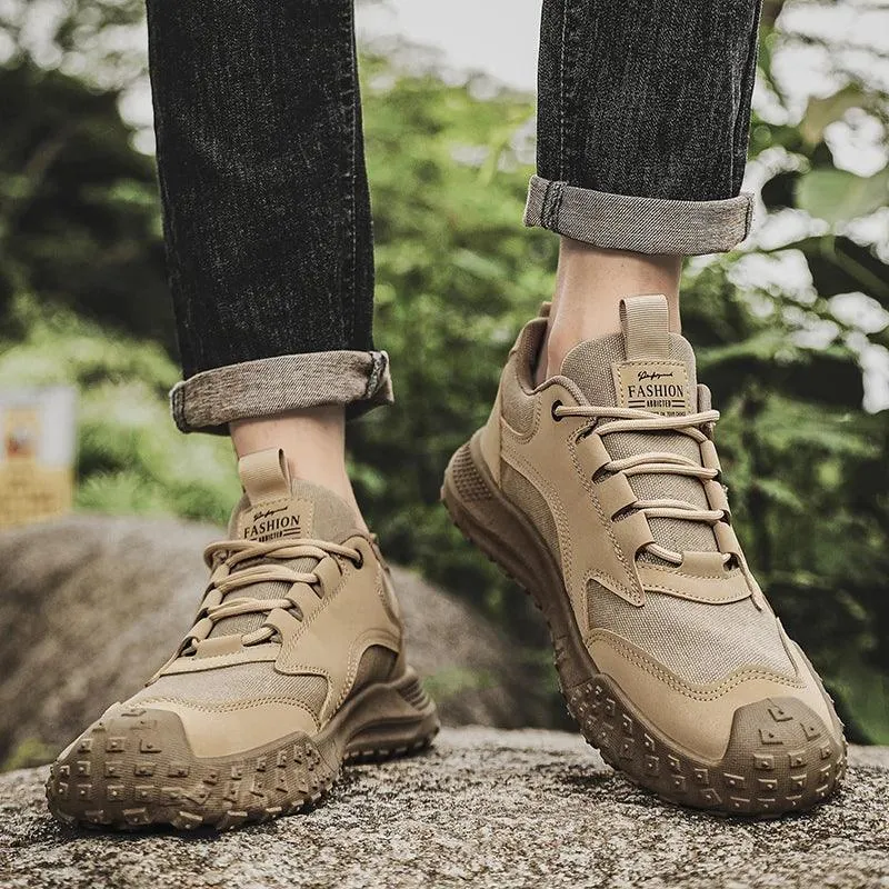 Men's Outdoor Casual Sneakers – Hiking and Running Shoes with  Platform Sole