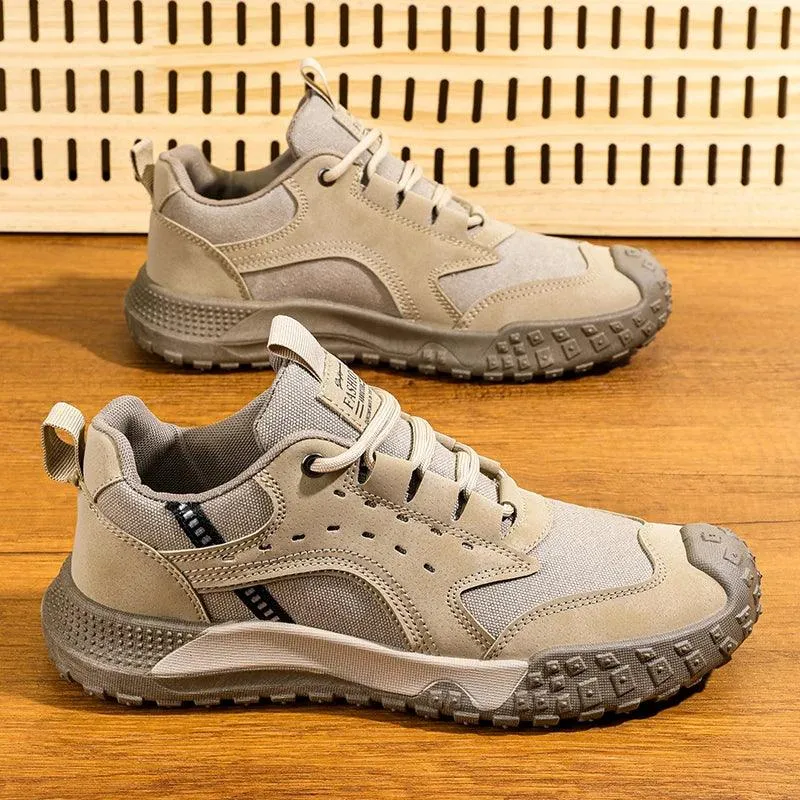 Men's Outdoor Casual Sneakers – Hiking and Running Shoes with  Platform Sole