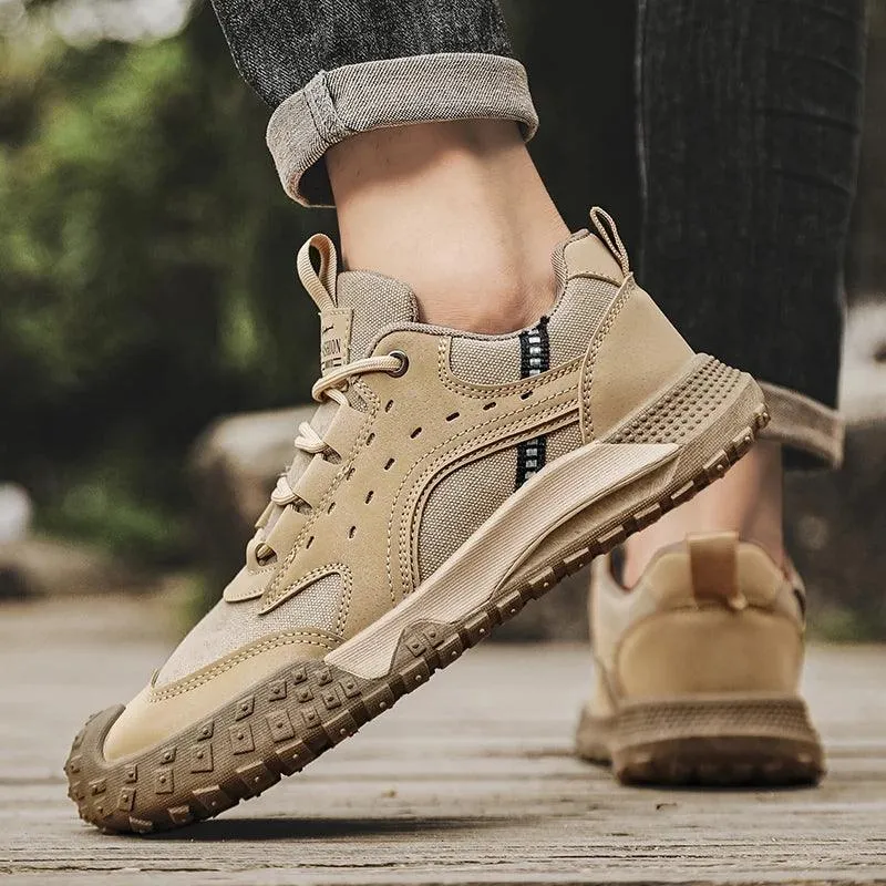 Men's Outdoor Casual Sneakers – Hiking and Running Shoes with  Platform Sole