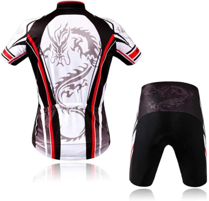 Men's Quick-Dry Cycling Jersey Set Road Bike Bicycle Shirt   Bib Shorts with 9D Gel Pad MTB Riding Clothing Kit