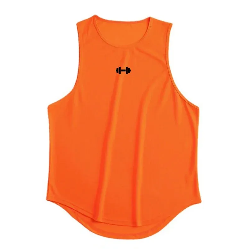 Men’s Quick-Dry Gym Vest — 6 Color Options, Printed Fitness Top