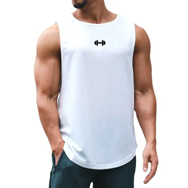 Men’s Quick-Dry Gym Vest — 6 Color Options, Printed Fitness Top