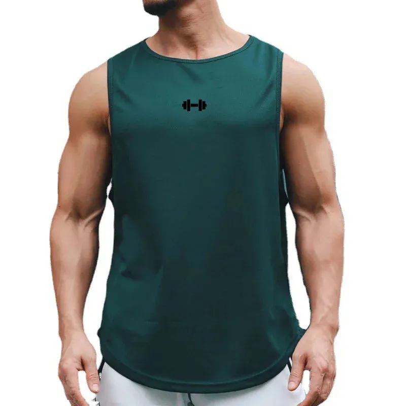 Men’s Quick-Dry Gym Vest — 6 Color Options, Printed Fitness Top