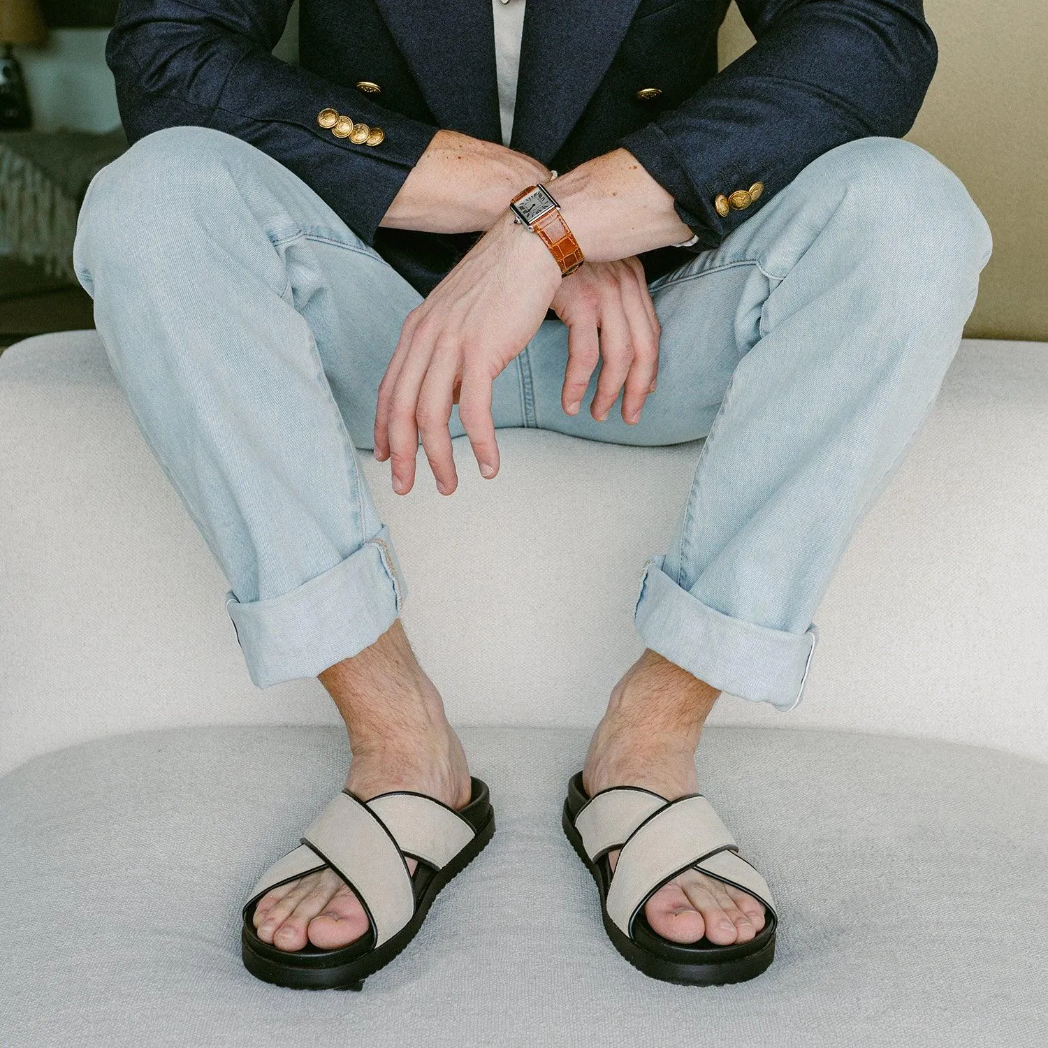 Men's Sandstone Amalfi Crossover Sandal From Del Toro Shoes