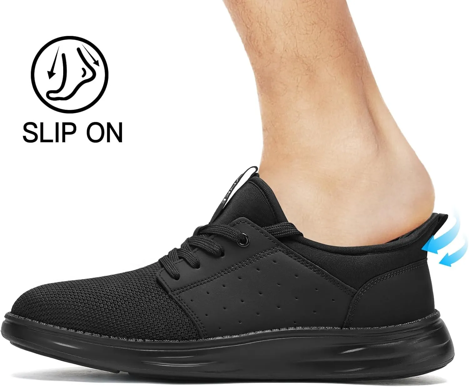 Men's Slip On Casual Fashion Shoes Hands Free Dress Sneakers Comfortable Lightweight Walking Shoes