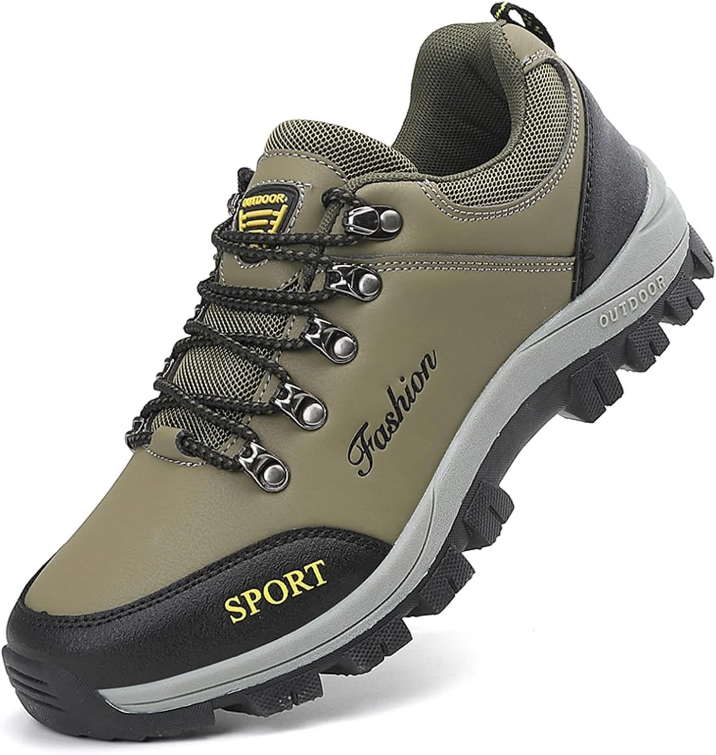 Men's Walking Sneakers Men Casual Shoes Fashionable New Pattern Simple and Rainproof Thick Sole Comfortable Lace Up Sports Hiking Shoes Athletic Sneaker Running Shoes