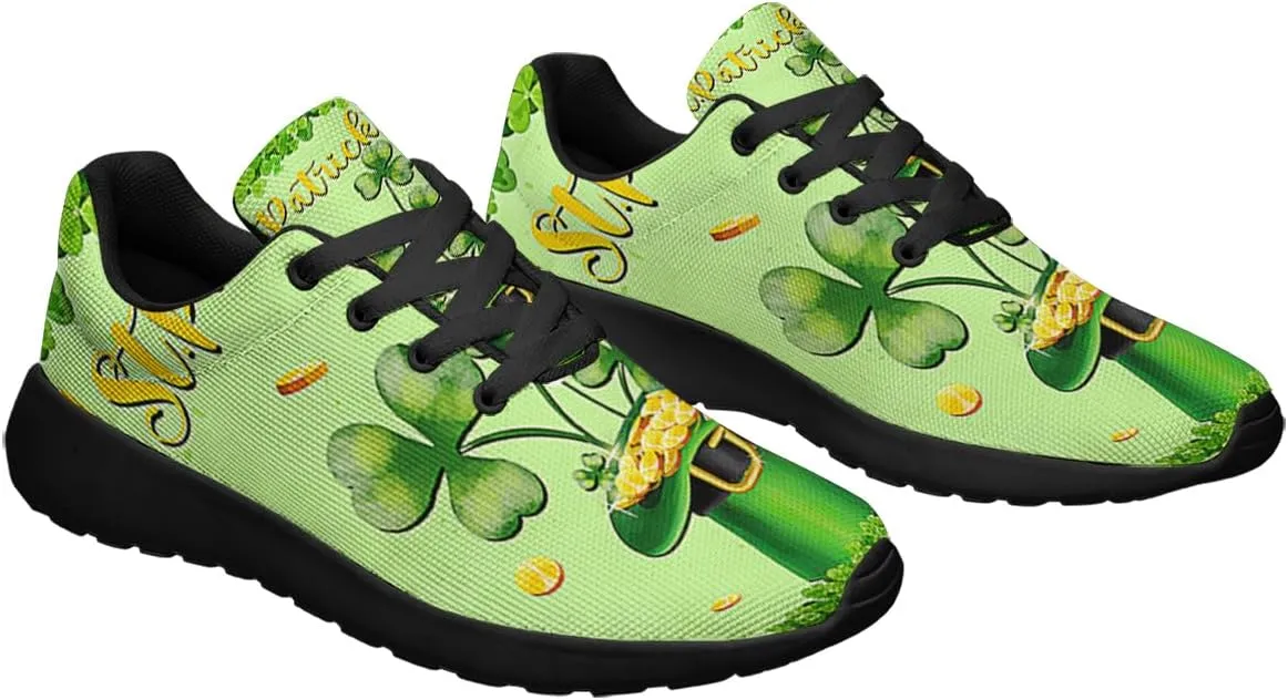 Mens Womens Happy St Patrick's Day Shoes Trail Running Shoe Non-Slip Breathable Comfortable Sneakers