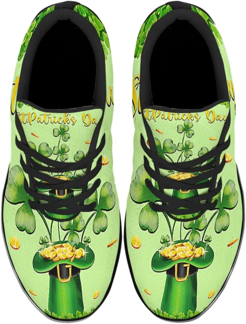 Mens Womens Happy St Patrick's Day Shoes Trail Running Shoe Non-Slip Breathable Comfortable Sneakers