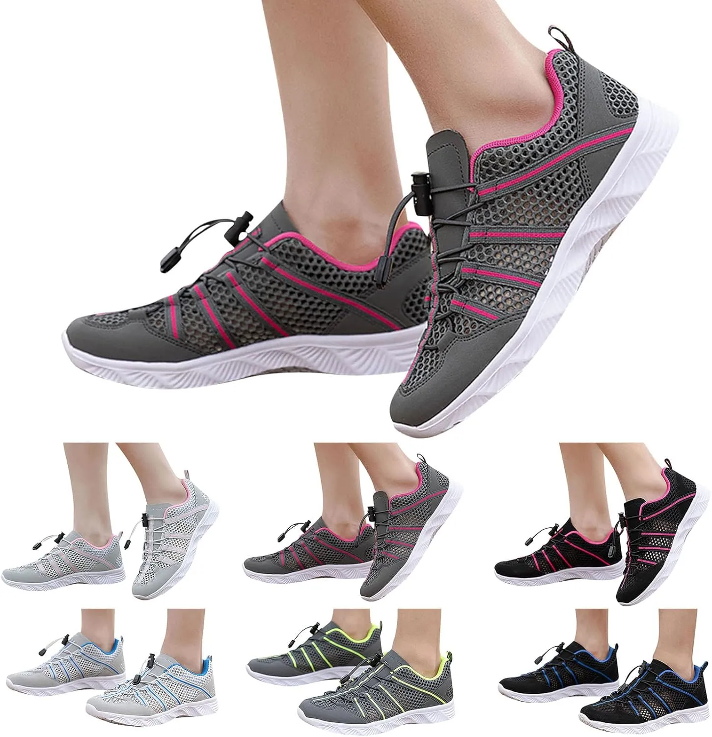 Mens Womens Quick Dry Water Shoes Barefoot Aqua Beach Swim Pool Shoes Non Slip Outdoor Sports Hiking Surf Yoga Lightweight Footwear
