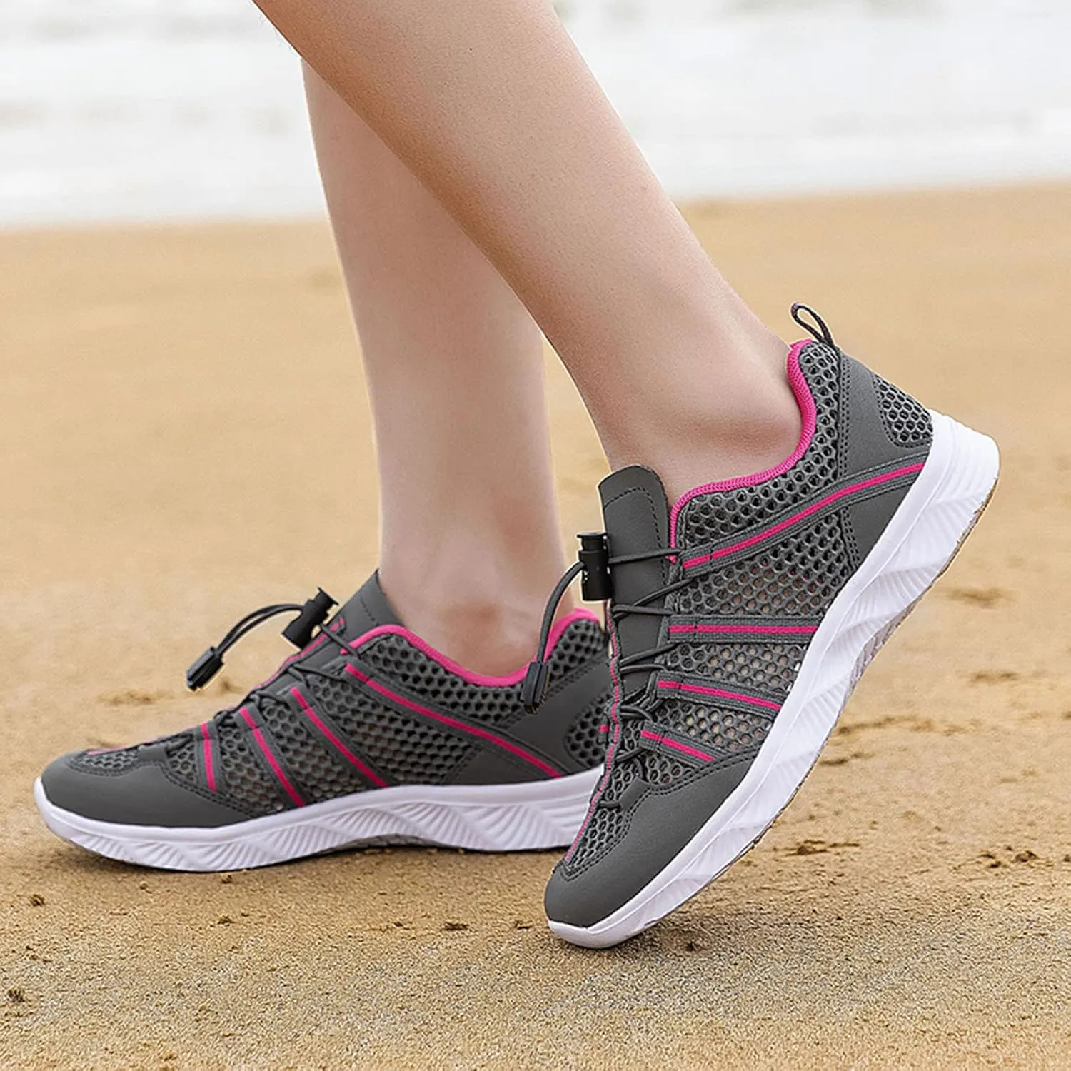 Mens Womens Quick Dry Water Shoes Barefoot Aqua Beach Swim Pool Shoes Non Slip Outdoor Sports Hiking Surf Yoga Lightweight Footwear