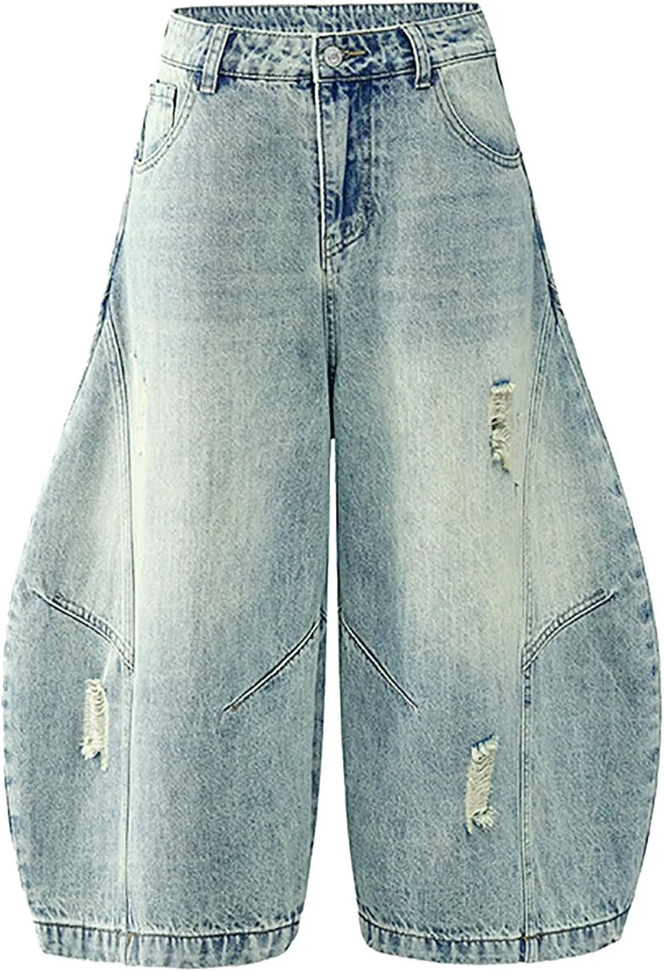 Mens Y2K Grunge Baggy Jean Shorts Casual Hip Hop Aesthetic Pants Loose Fit Denim Shorts Streetwear