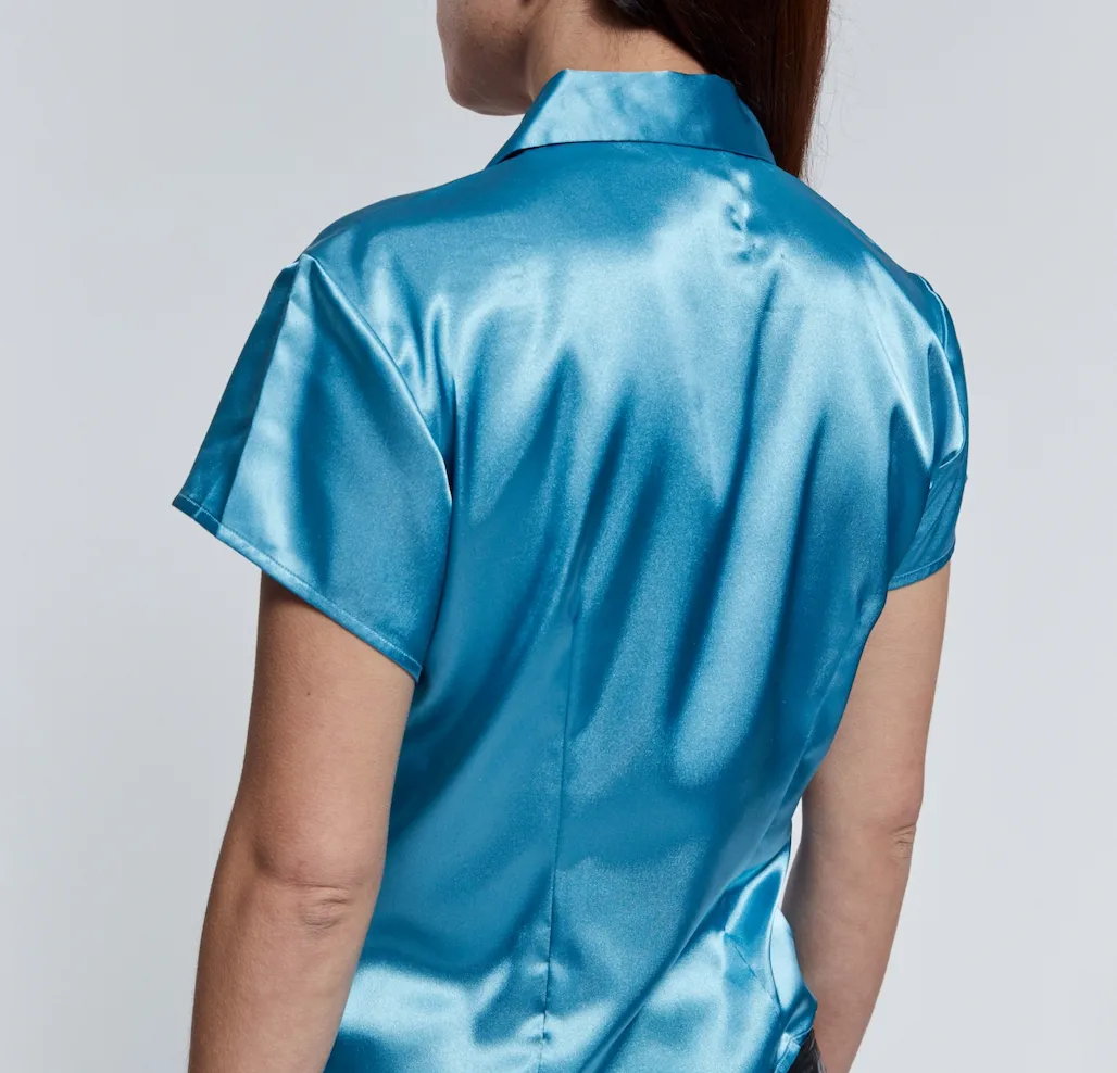 Metallic Blue Express Top