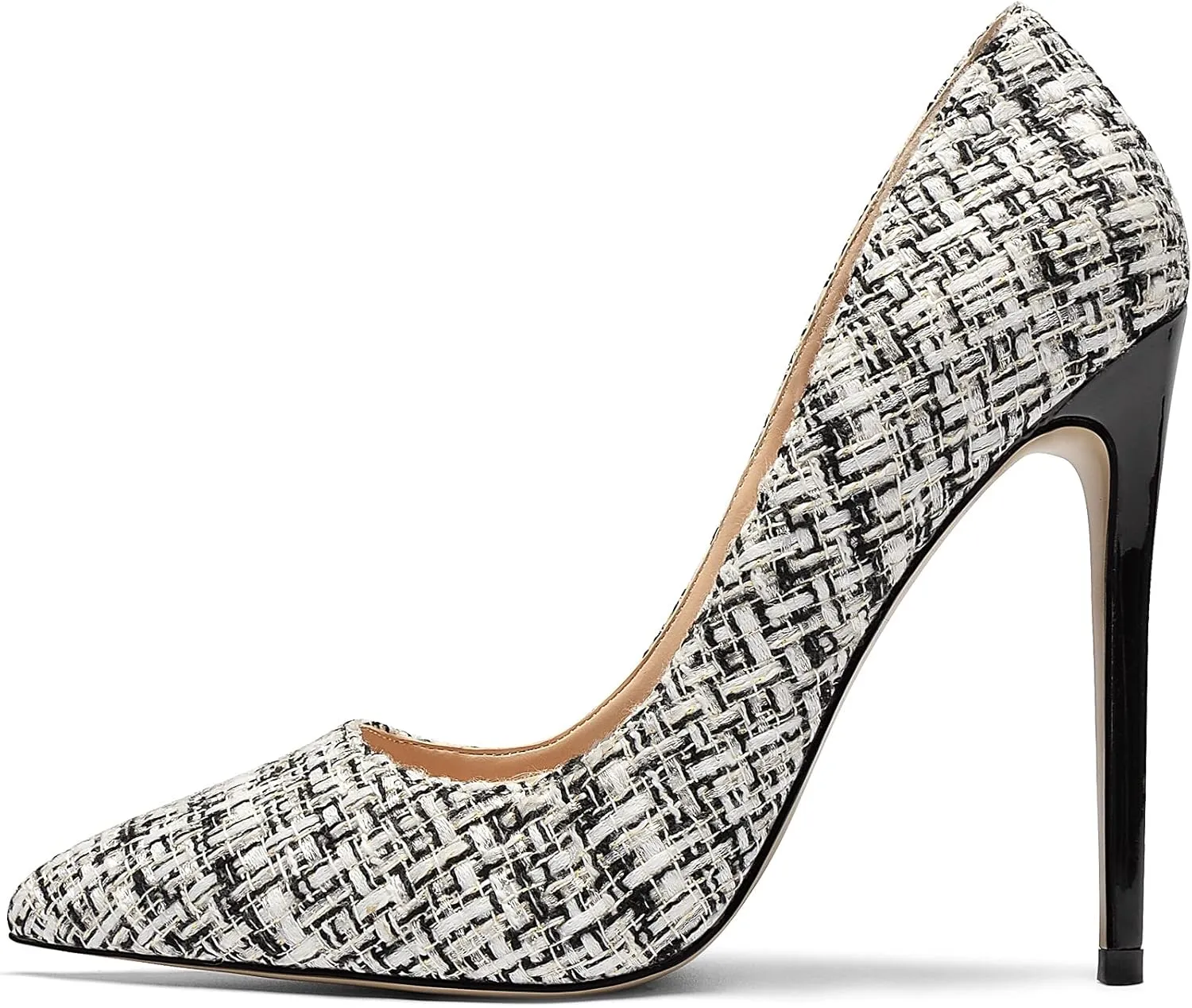 Mettesally Women's High Heel Pumps Pointed Toe Stiletto Heels Slip On Office Party Dress Shoes