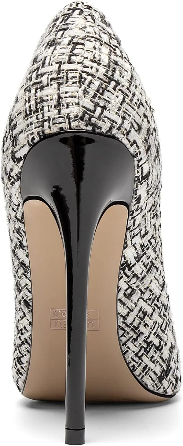 Mettesally Women's High Heel Pumps Pointed Toe Stiletto Heels Slip On Office Party Dress Shoes
