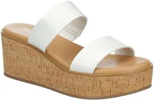 Michael By Michael Shannon Pierre - Women's Platform Open Toe Two Band Slip-On Slide Sandals