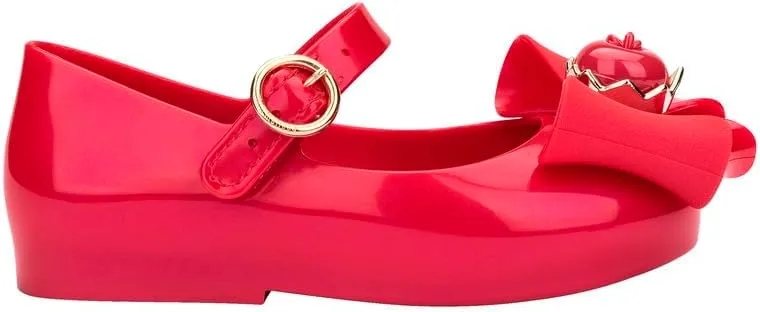mini melissa Girl's Sweet Love   Disney Princess Mary Jane Jelly Flat for Toddlers & Babies - Jelly Shoes for Little Girls with Adjustable Strap & Side Buckle