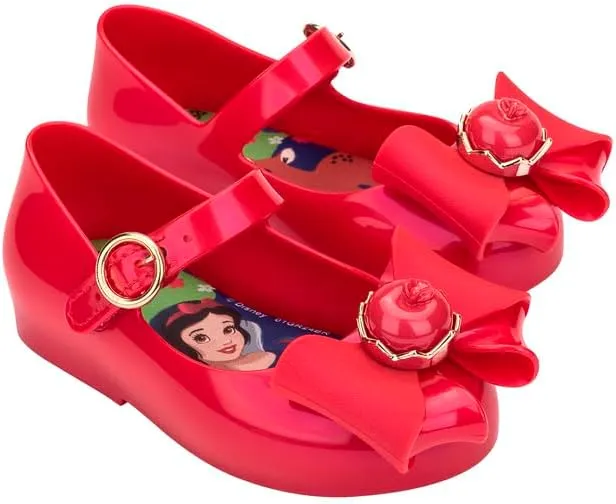 mini melissa Girl's Sweet Love   Disney Princess Mary Jane Jelly Flat for Toddlers & Babies - Jelly Shoes for Little Girls with Adjustable Strap & Side Buckle