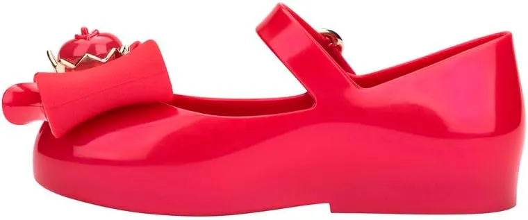 mini melissa Girl's Sweet Love   Disney Princess Mary Jane Jelly Flat for Toddlers & Babies - Jelly Shoes for Little Girls with Adjustable Strap & Side Buckle