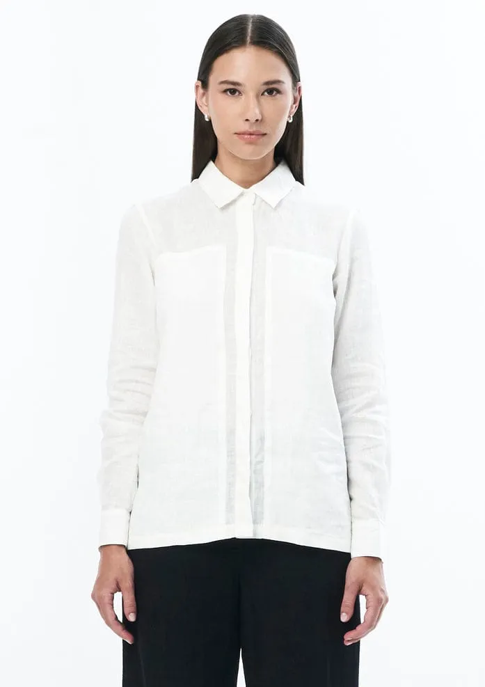 MINIMAL BLOUSE IN OFF WHITE