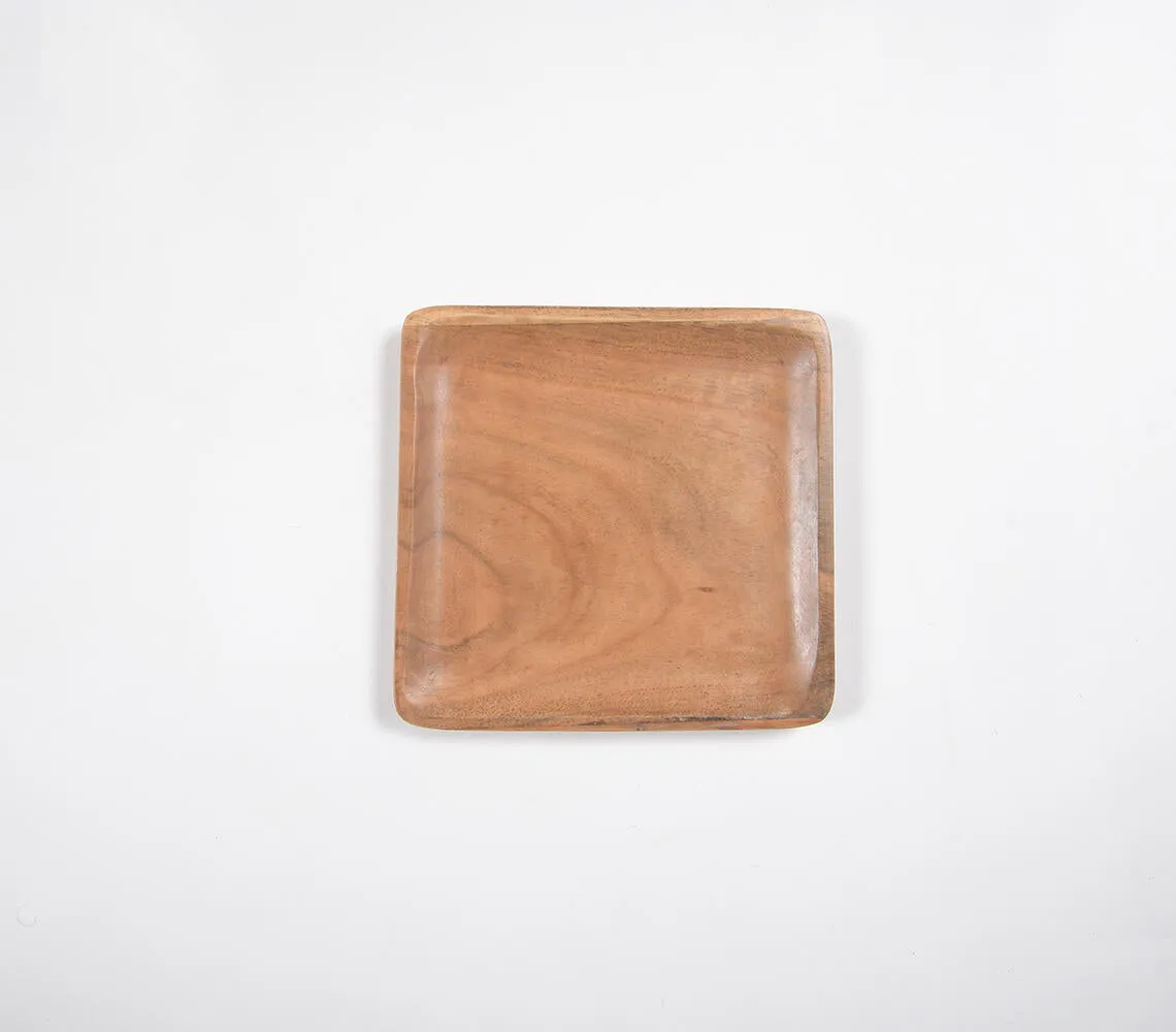 Minimal Square Wooden Serving Platter