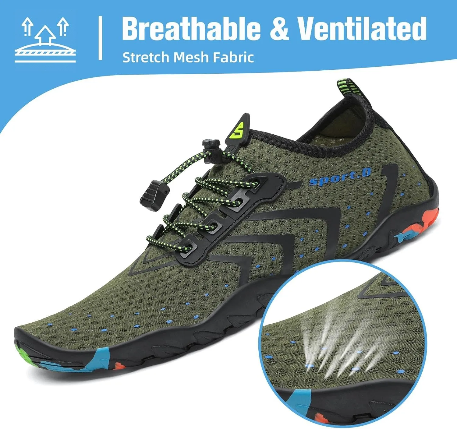 Mishansha Water Shoes for Women Men Barefoot Beach Shoe Quick Dry Aqua Swim Socks for Surfing Yoga Size 4.5-15 Women/3-13.5 Men