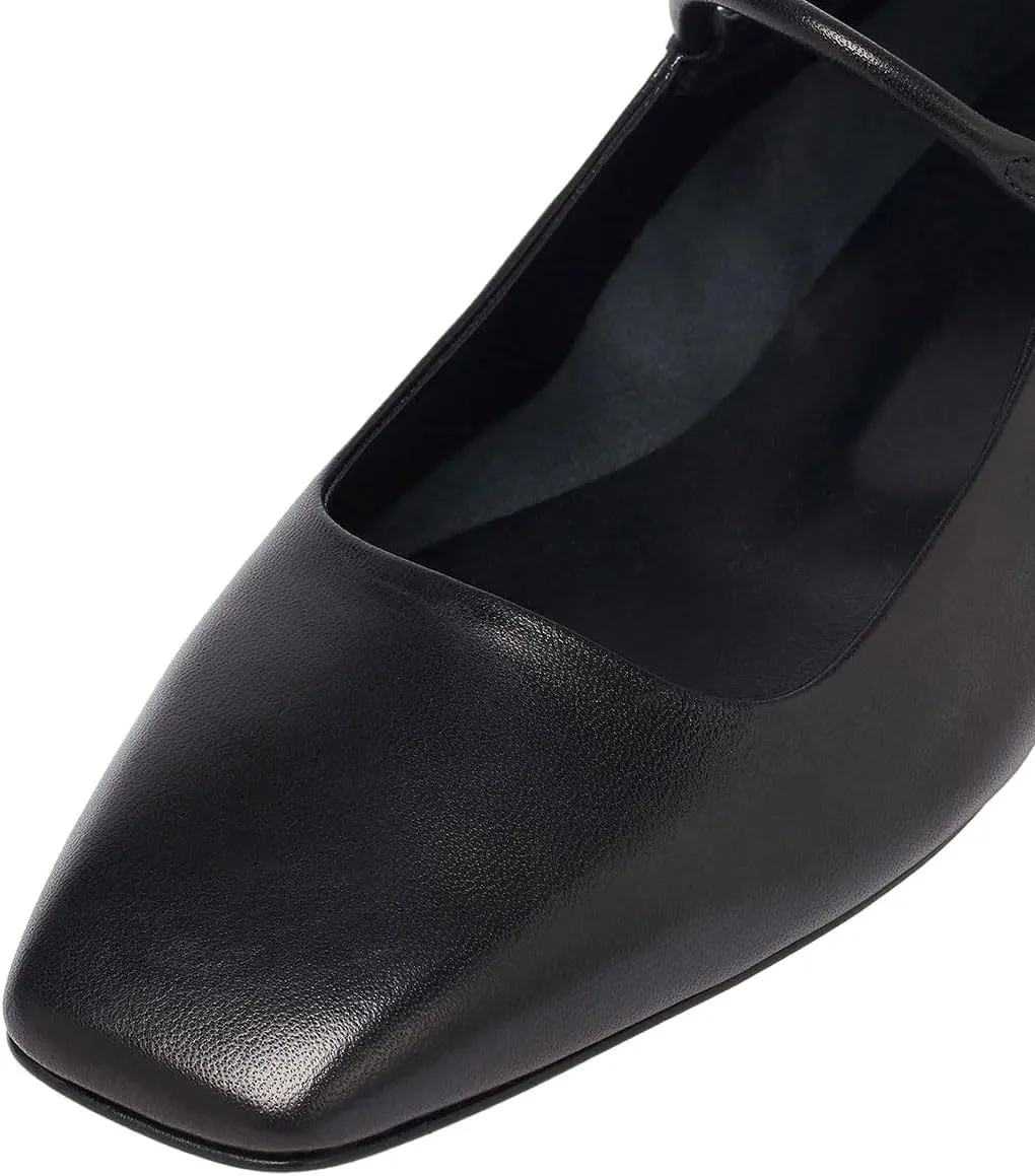 miss left Women's Adorable Closed Square Toe Mary Jane Flats Adjustable Strap Buckle Ballet Flat Comfort Dance Ballroom Shoes Size 4-16 US
