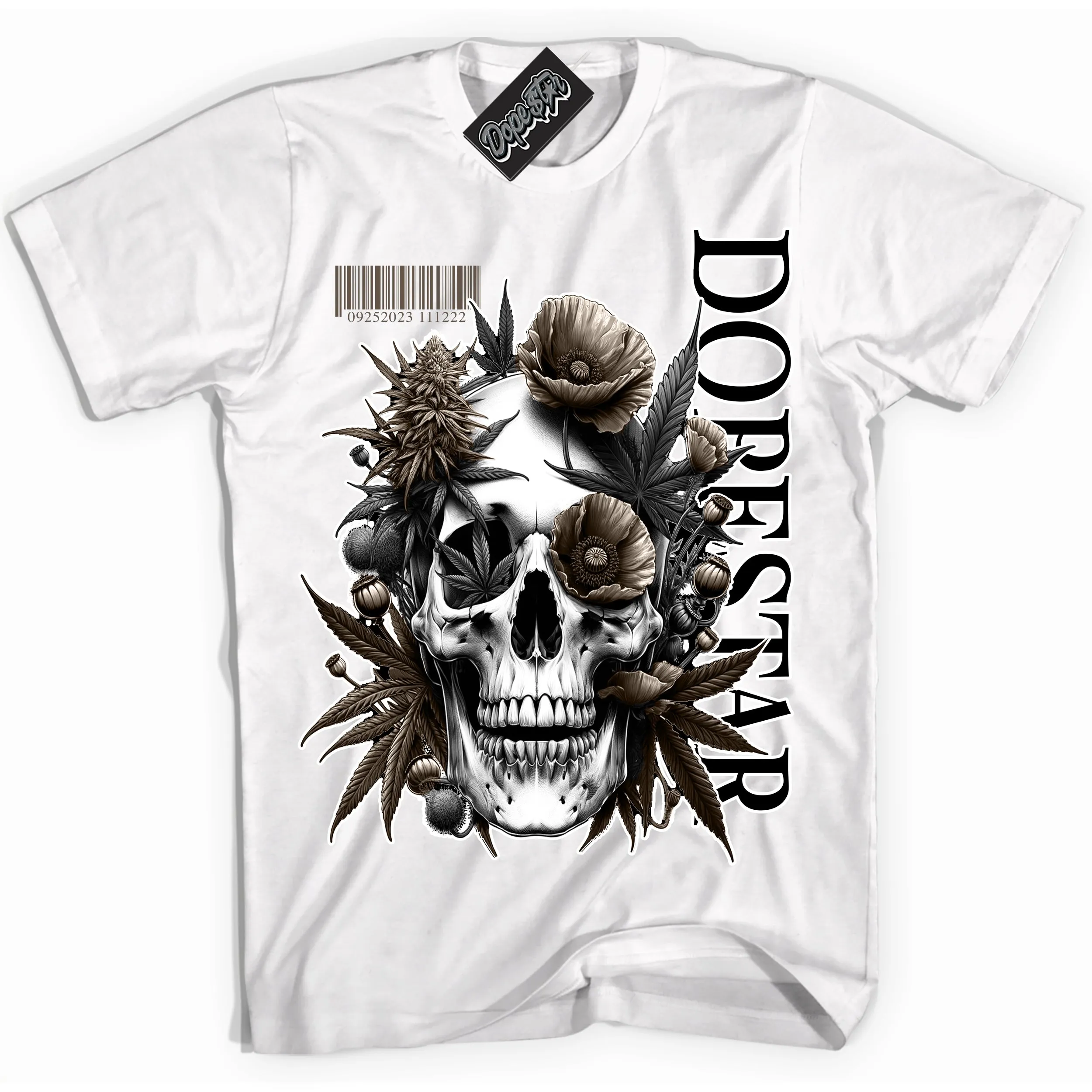 Mocha Palomino 1s Sneaker Shirt Skull Poppies Graphic