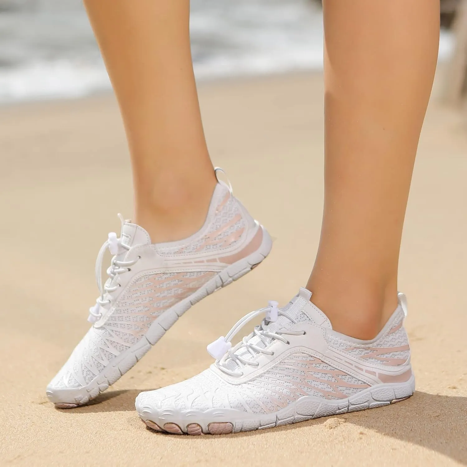 MOCHINI Hike Barefoot Shoes Grounded Footwear for Womens Men Non-Slip Wide Toe Neuropathy Beach Pool Aqua Swimming Surf Hiking Walking Quick Dry Water Shoes