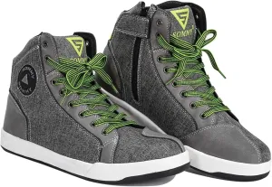 Motorcycle Shoes Men Locomotive Casual Street Sneakers with Wear-Resistant Motorcycle Gear Pad, Side Zipper, Leather Heel Pad, Anti-Slip Soles,Ankle Support Footwear Riding Shoes Anti-Slip Outdoor Shoes