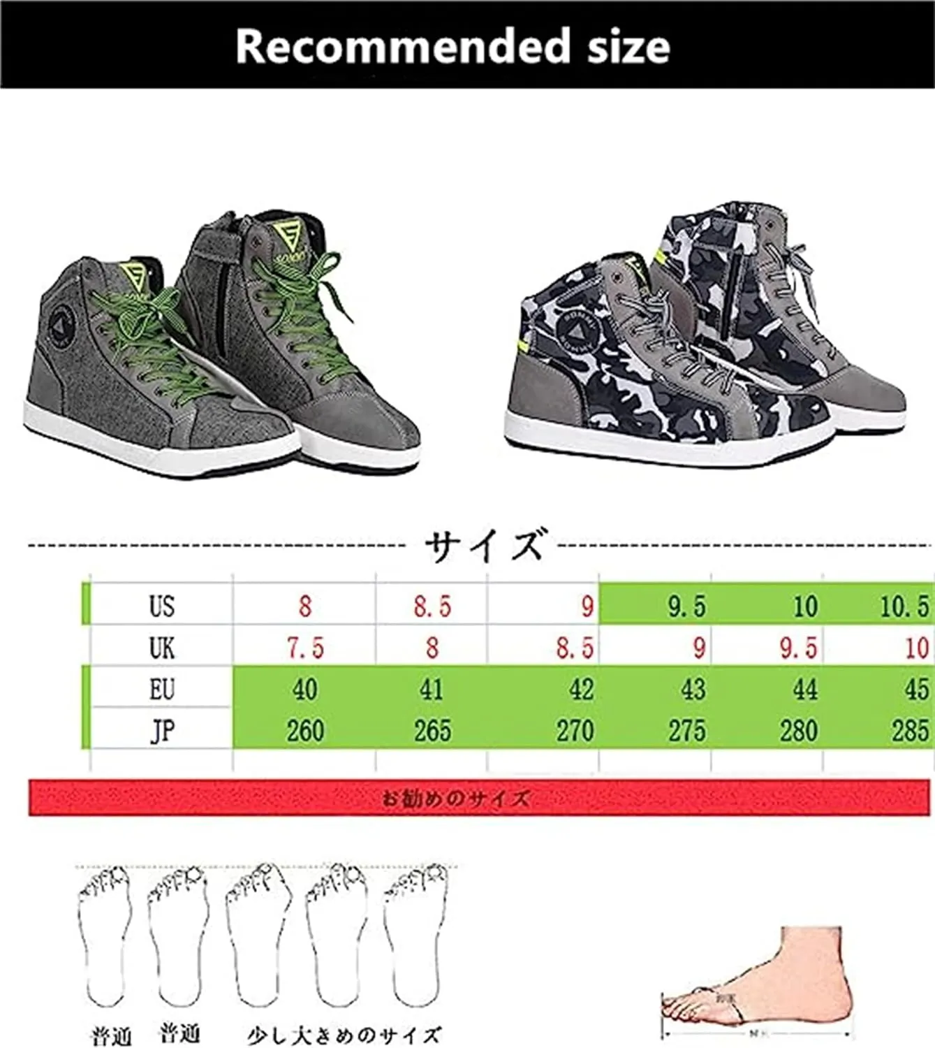 Motorcycle Shoes Men Locomotive Casual Street Sneakers with Wear-Resistant Motorcycle Gear Pad, Side Zipper, Leather Heel Pad, Anti-Slip Soles,Ankle Support Footwear Riding Shoes Anti-Slip Outdoor Shoes