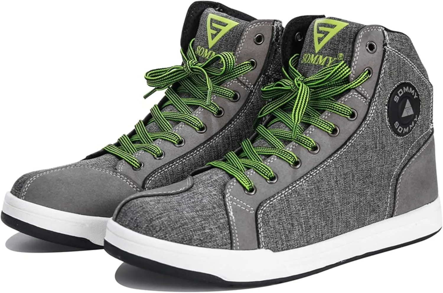Motorcycle Shoes Men Locomotive Casual Street Sneakers with Wear-Resistant Motorcycle Gear Pad, Side Zipper, Leather Heel Pad, Anti-Slip Soles,Ankle Support Footwear Riding Shoes Anti-Slip Outdoor Shoes