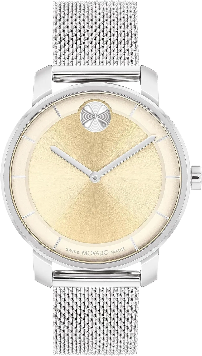 Movado Bold Access Women's Quartz Watch, Swiss Movement, Leather Strap, Water-Resistant up to 3ATM, Classic Timepiece - Gift for Him - 34mm