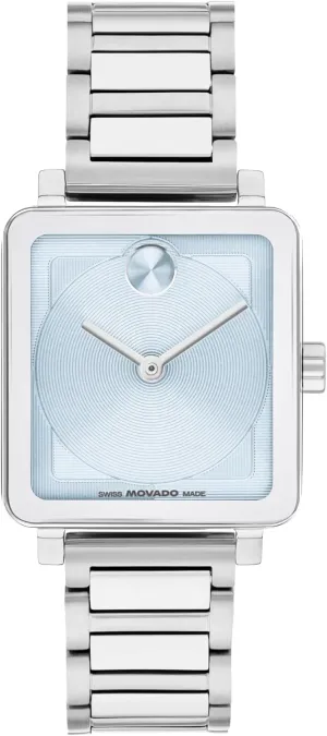 Movado Bold Evolution 2.0 Women's Luxury Tank Watch, Swiss Quartz Movement - Stainless Steel - Water-Resistant to 3ATM - Classic 28mm x 26mm Timepiece Gift for Her