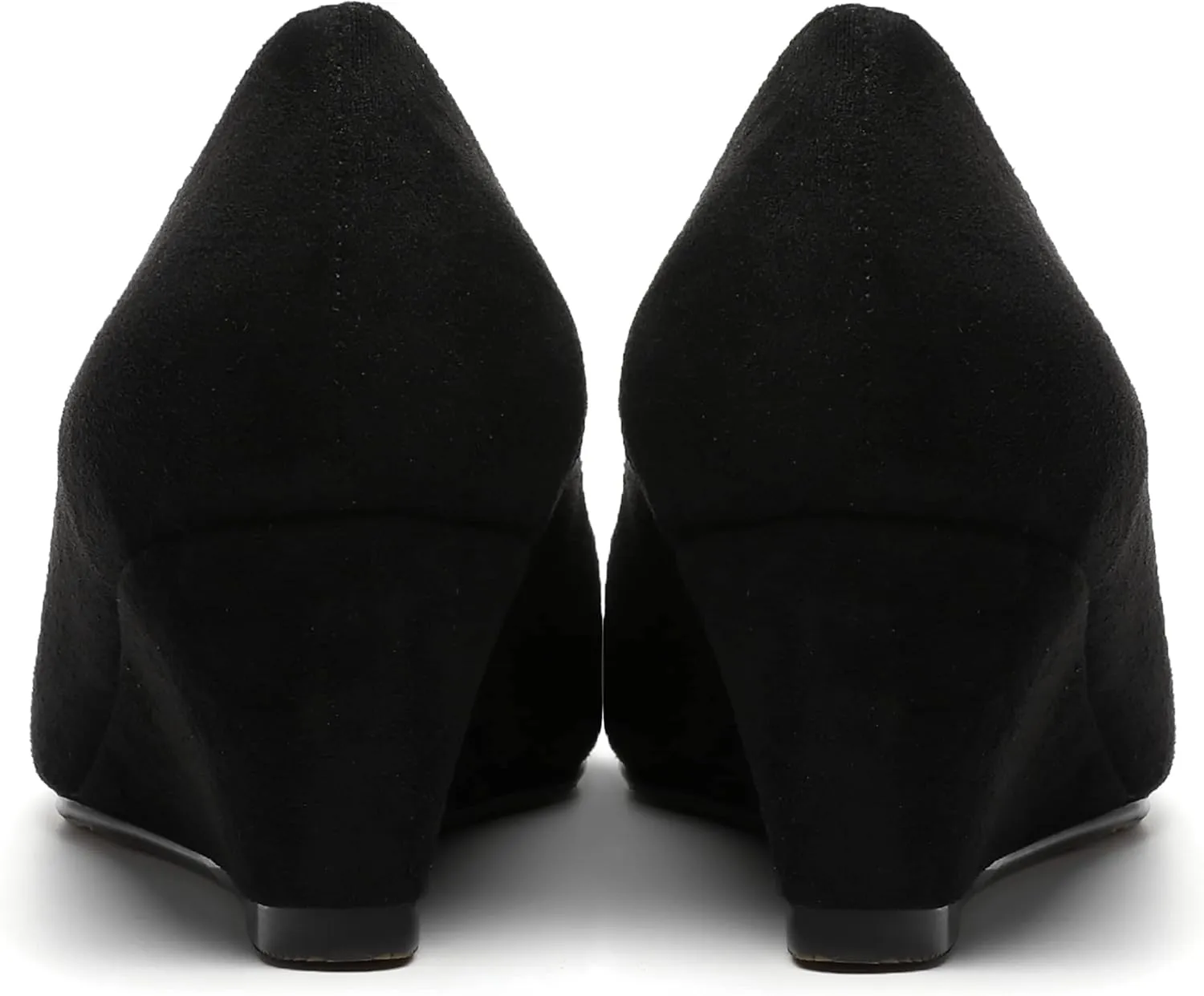 MOVINSTEPS Womens Pointed Toe Dress Slip On Work Wedge Low Heel Pumps Shoes 2 Inch