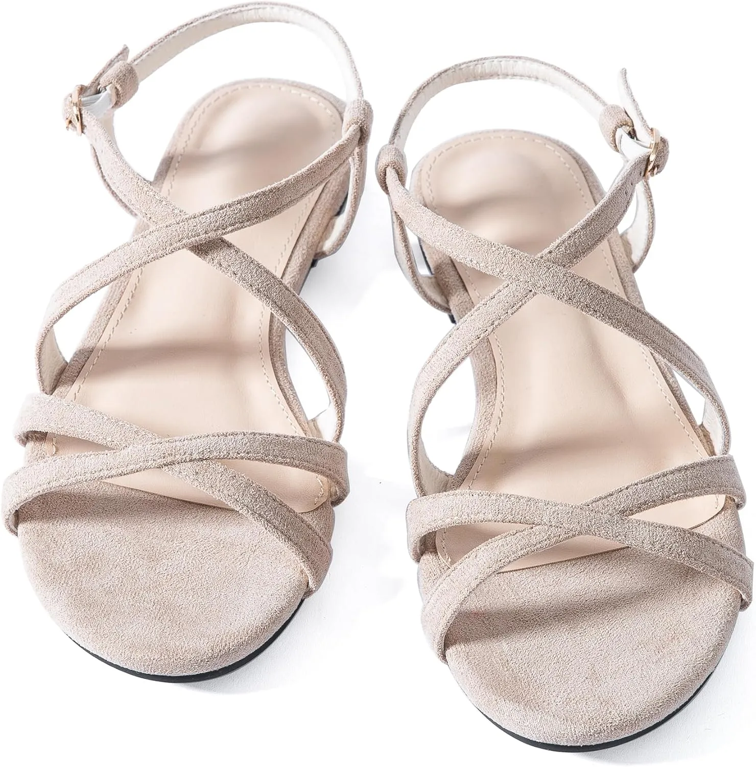 Mtzyoa Women Flat Sandals Summer Gladiator Adjustable Ankle Strappy Dressy Cross Vacation Comfort Cushioning Leather Non-Slip Casual Party Trendy
