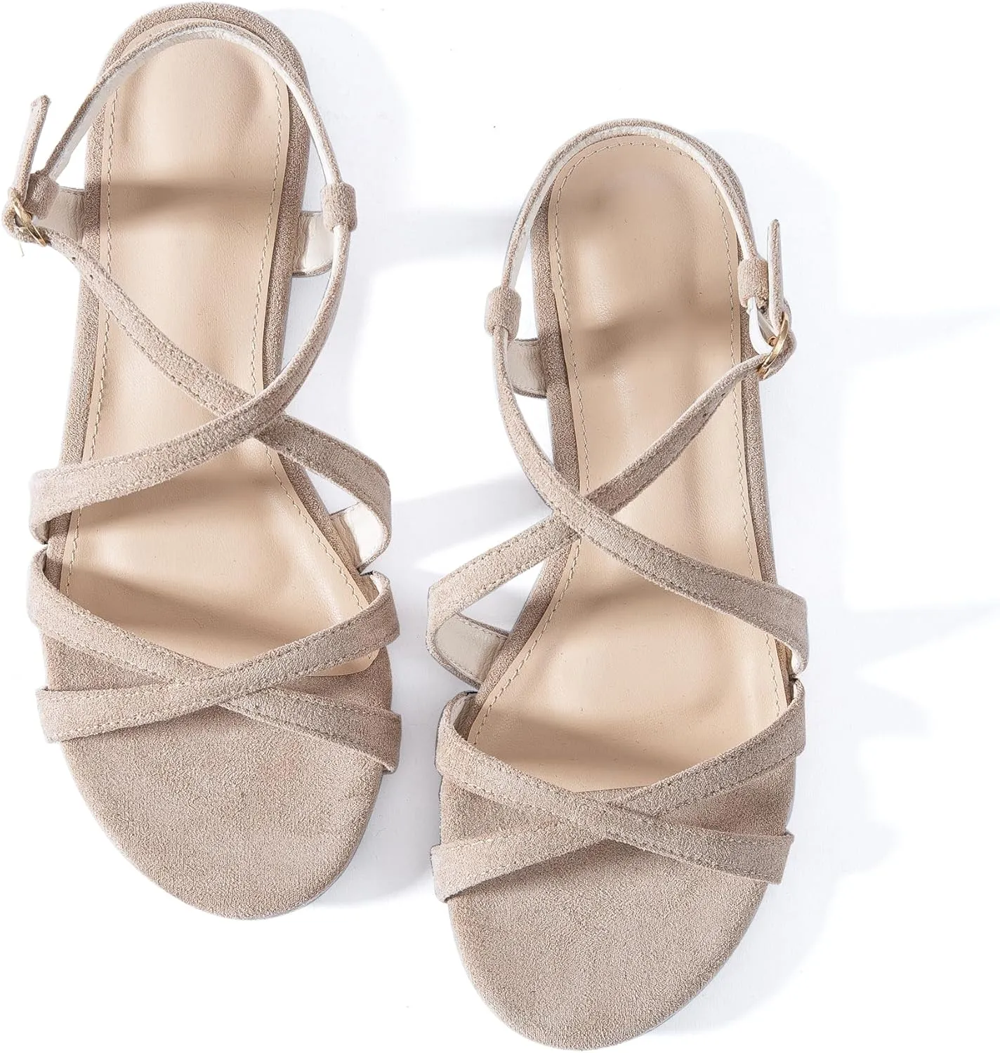 Mtzyoa Women Flat Sandals Summer Gladiator Adjustable Ankle Strappy Dressy Cross Vacation Comfort Cushioning Leather Non-Slip Casual Party Trendy