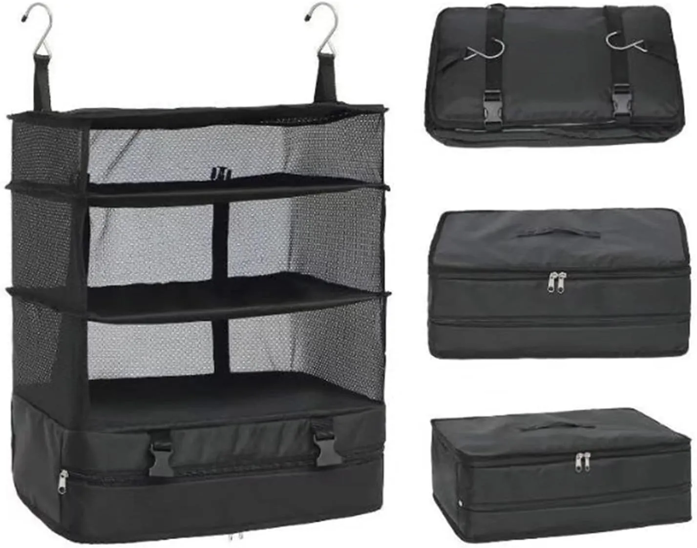 Multi-layer Hanging Closet Storage Bag Hanging Travel Shelves Suitcase Foldable Hanging Packing Cubes Suitcase Storage Bag for Travel for Wardrobe