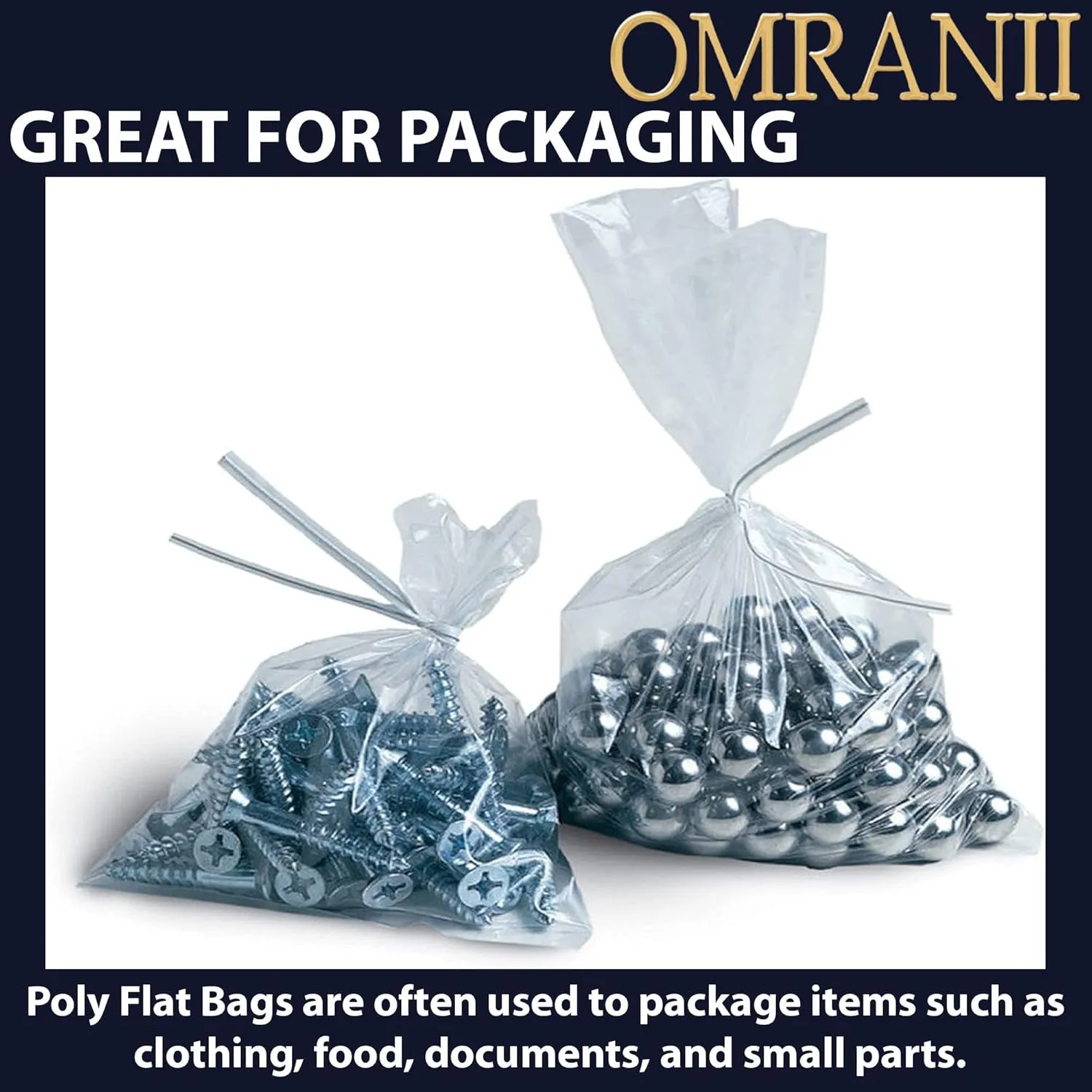 Multiple Sizes Clear Flat Poly Bags, 1.5Mil 9" X 24" & 100 Bags | Low-Density Polyethylene (LDPE), Flat Open Top Plastic Packaging Packing | Flexible and Durable Plastic Bags