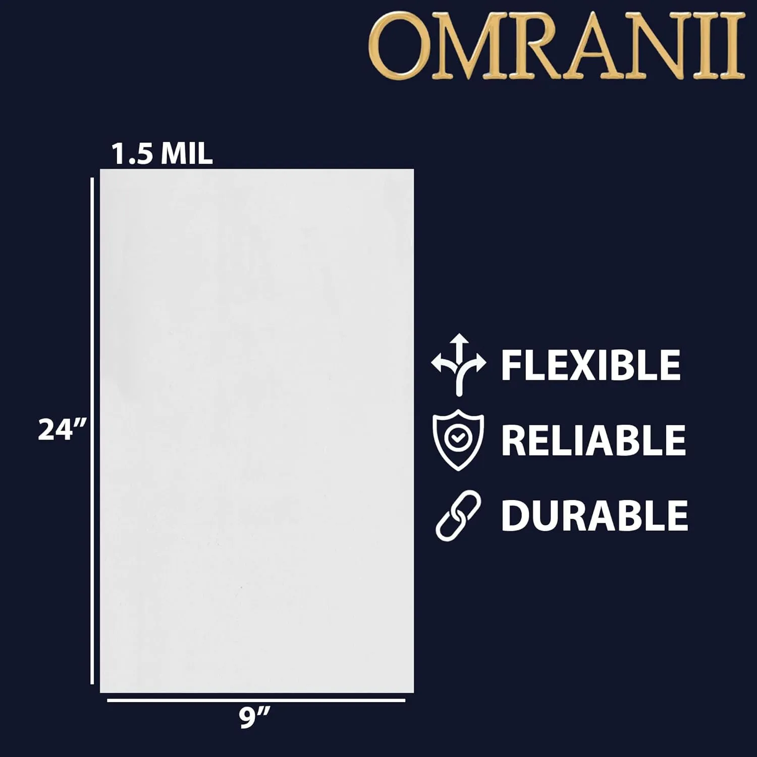 Multiple Sizes Clear Flat Poly Bags, 1.5Mil 9" X 24" & 100 Bags | Low-Density Polyethylene (LDPE), Flat Open Top Plastic Packaging Packing | Flexible and Durable Plastic Bags