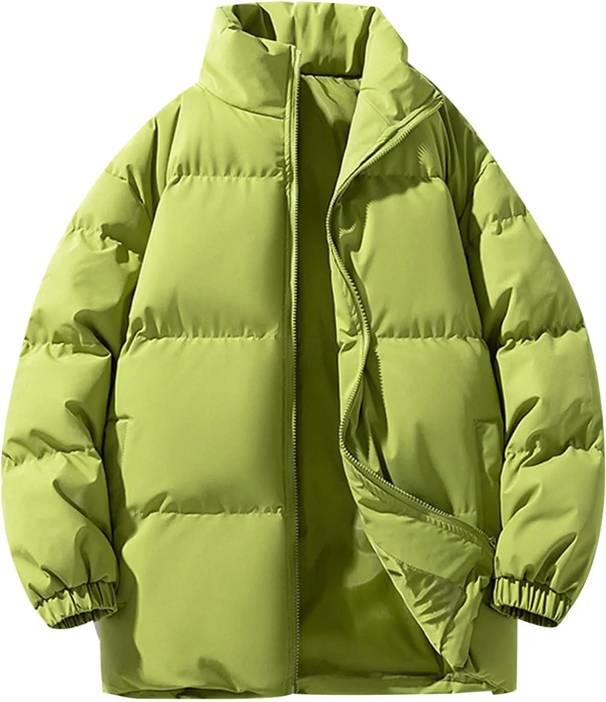 Muscularfit Men's Winter Jacket Heavyweight Quilted Puffer Parka Coat Lightweight Water-Resistant Snap Front Puffer Jackets
