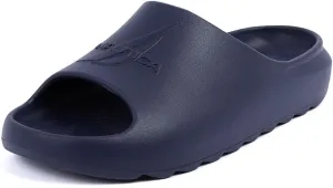 Nautica Men's Cushioned Slip-On Shower Slides – Lightweight EVA Foam Athletic Sandals for Pool, Beach, Gym, and Casual Wear