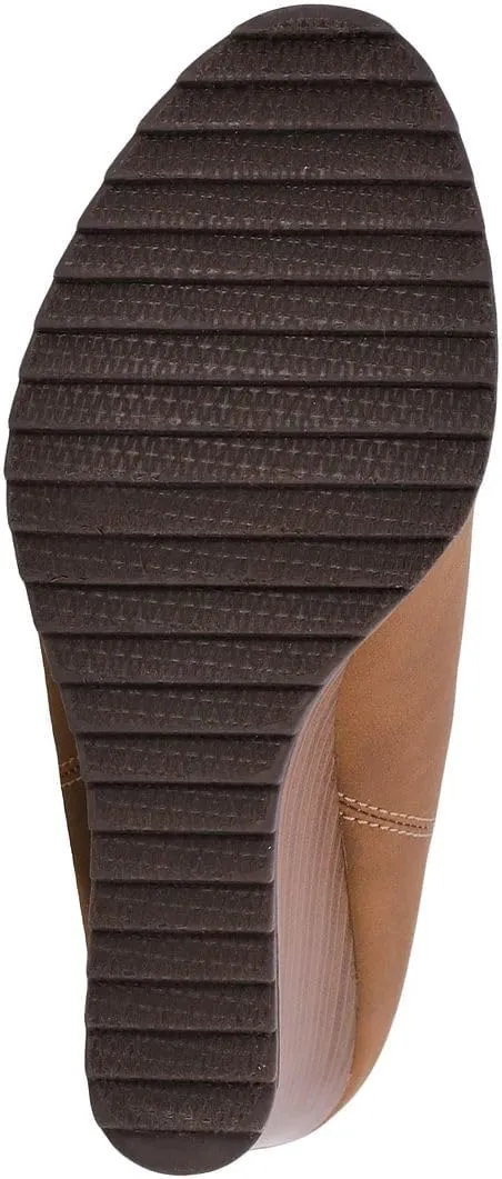 Nautica Womens Wedge Boot Casual Fashion High Heel Ankle Booties (Lace-Up/Slip-On)