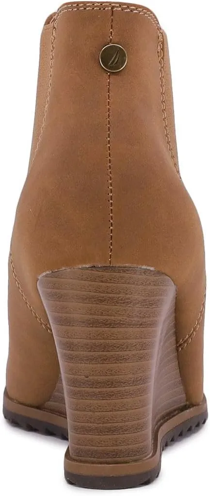 Nautica Womens Wedge Boot Casual Fashion High Heel Ankle Booties (Lace-Up/Slip-On)