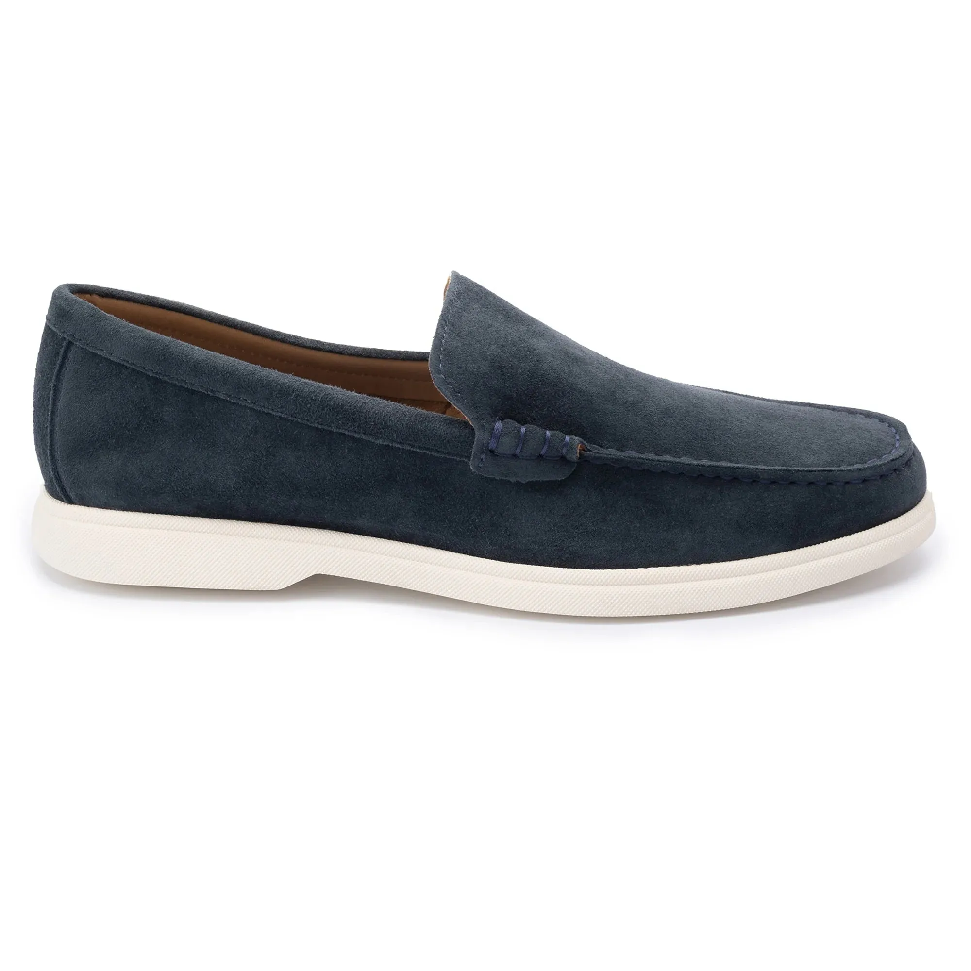 Navy Suede Loafers