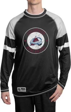NHL Mens Thermal Long Sleeve Rash Guard Shirt, Fleece Lining, UPF50