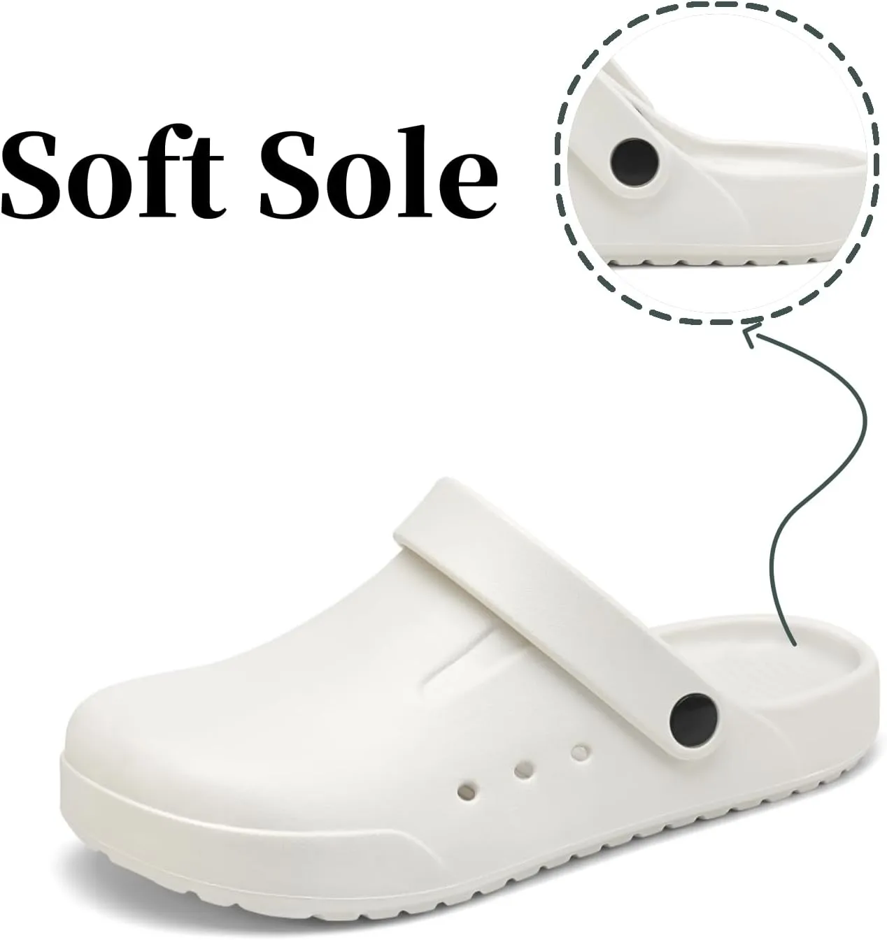 Nihaoya Clogs for Men and Womens Garden Shoes Slip-on Outdoor Beach Slippers Comfort Slip Resistant Sandals Lightweight Breathable