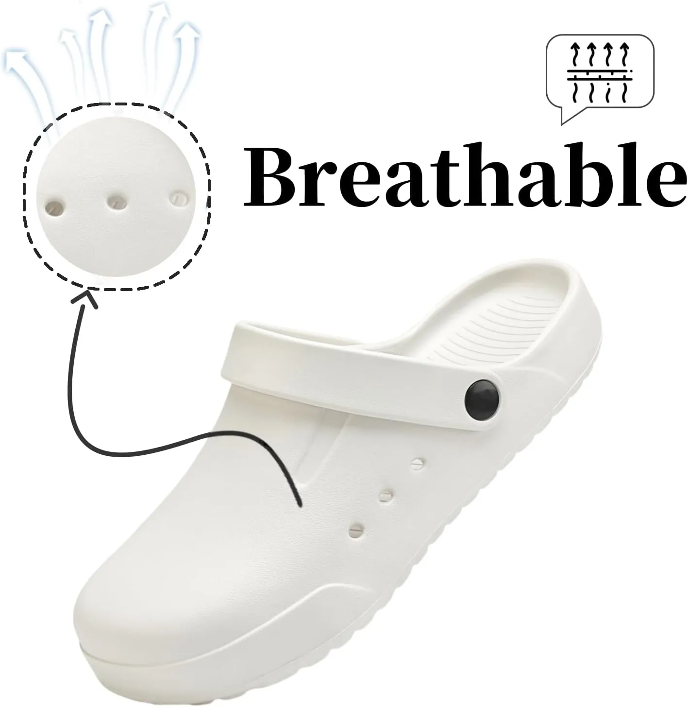 Nihaoya Clogs for Men and Womens Garden Shoes Slip-on Outdoor Beach Slippers Comfort Slip Resistant Sandals Lightweight Breathable