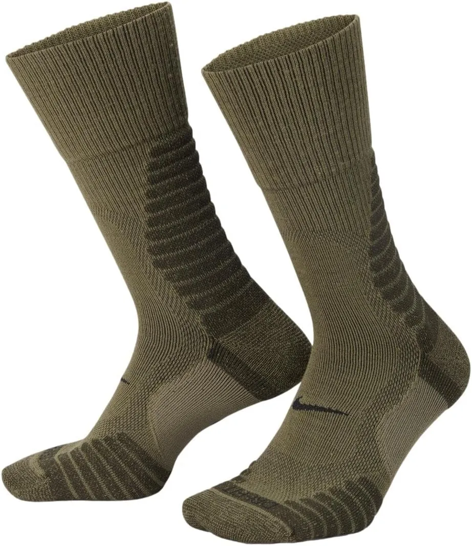 Nike Outdoor Wool Blend Cushioned Crew Socks (US, Alpha, Large, Regular, Regular, Green)