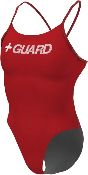 Nike Swim Women's Guard Cutout One Piece, University Red - 34