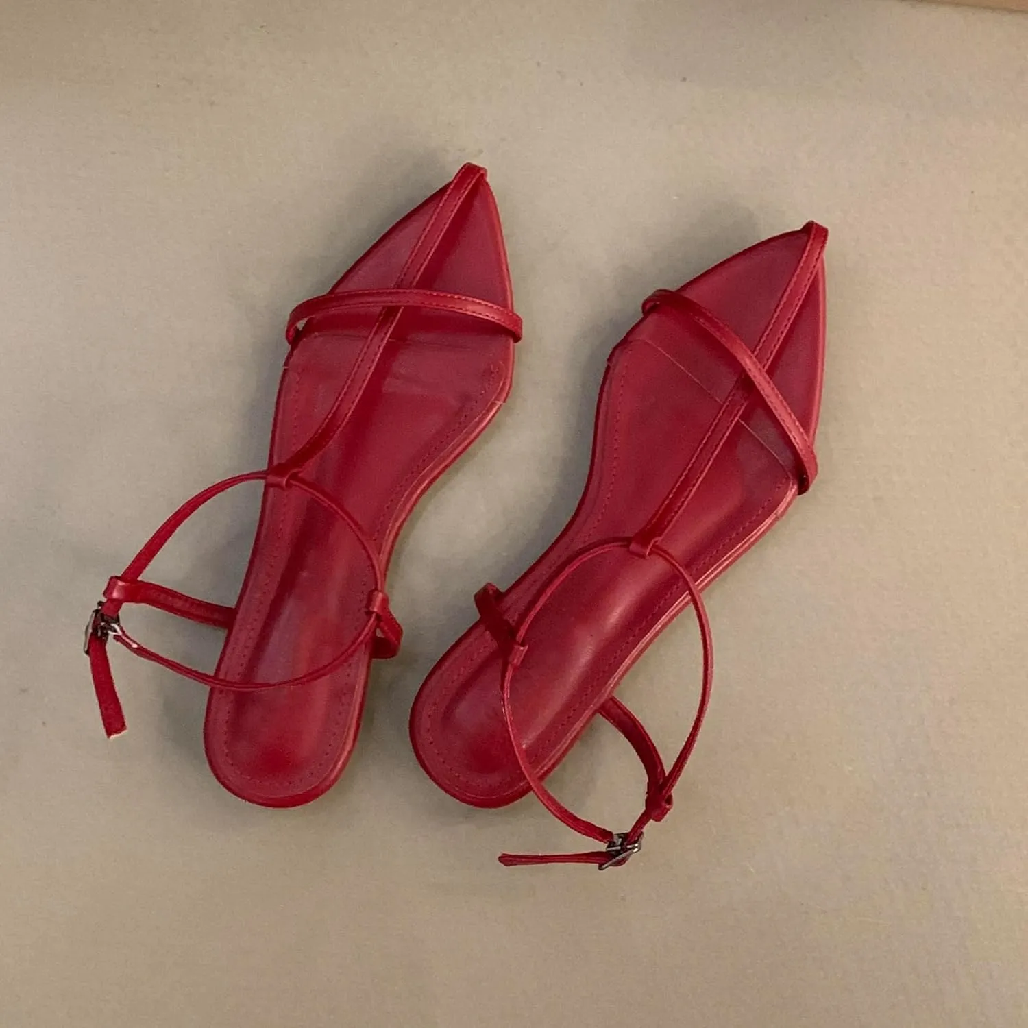 N.N.G Women Flat Sandals Dressy Srtappy Slingback Mules Cute Evening Vegan Leather Gladiator Designer Pretty Casual Pointed Open Toe